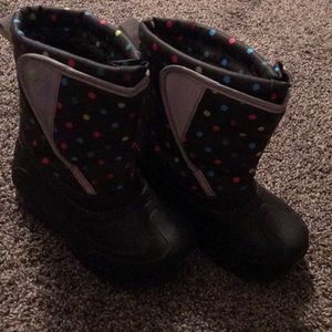 Girls light up polka dot snow boots11/12(toddler)